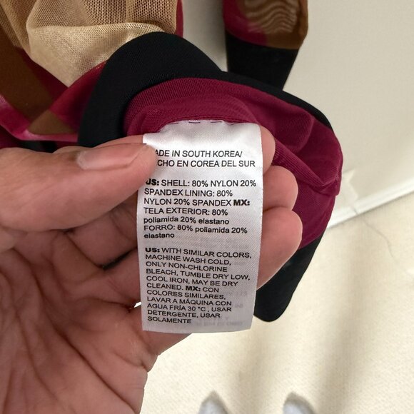 Chicos Burgundy Sheer Button Down Top 1 - Picture 3 of 3